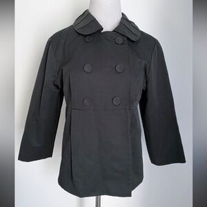 Mossimo Black Double Breasted 3/4 Sleeve Jacket